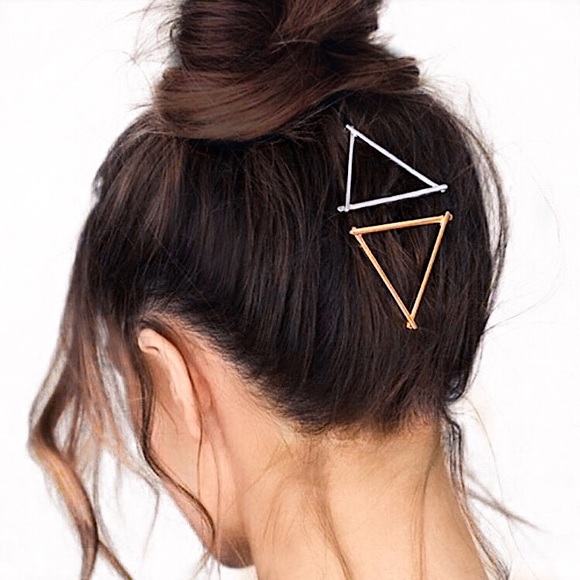 ⚜️𝟯𝟬%𝗢𝗙𝗙 𝗯𝘂𝗻𝗱𝗹𝗲𝘀 𝟯+⚜️ NEW Triangle Classic Minimalist Style Barrette - Picture 3 of 12